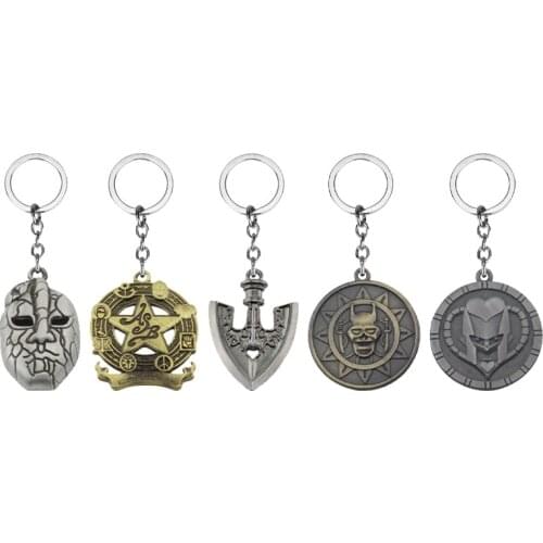 Cartoon Jewelry Japanese Anime JoJos Bizarre Adventure New Mask Killer Queen Ornaments Keyring Pendant Accessory Gift Figure Toy