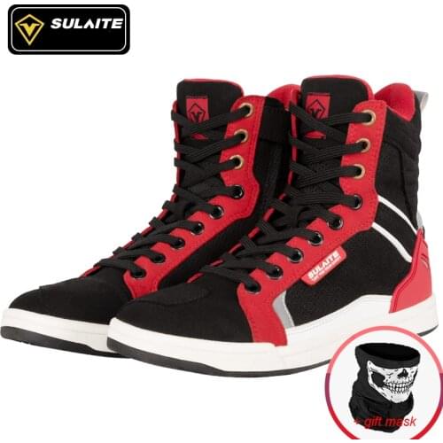 Mens Motorcycle Shoes Four Seasons Motorbike Gear Shift Breatheable Anti-fall Rider Road Racing Casual Shoes Boots