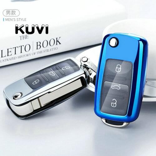 Soft TPU Car Key Case Fob Cover For VW Golf Bora Jetta POLO GOLF Passat Skoda Octavia A5 Fabia SEAT Ibiza Leon Car Protection