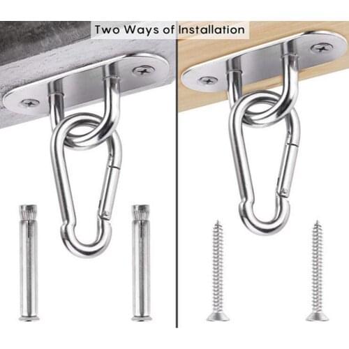 Hanging Swivel Hook Hammock Chair Stainless Steel Fixed Buckle Sandbag Swing Hanging Basket Rattan Chair Repair Accessories