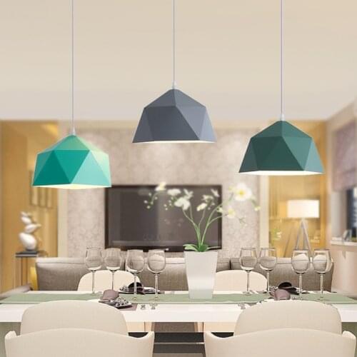 Pendant Lights Colorful Nordic Hanging Nordic Lamp Vintage Lamp Loft Decor Design Modern Dining Room Kitchen Light Fixture Led