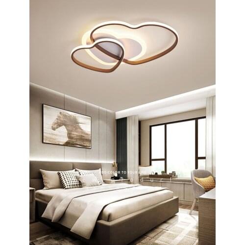 Bedroom lamp led ceiling lamp study room living room chandelier modern heart-shaped corridor bar table lamp
