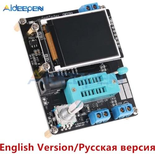 English/Russian GM328A LCD Transistor Tester Diode Capacitance ESR Voltage Frequency Meter PWM Square Wave Signal Generator Case