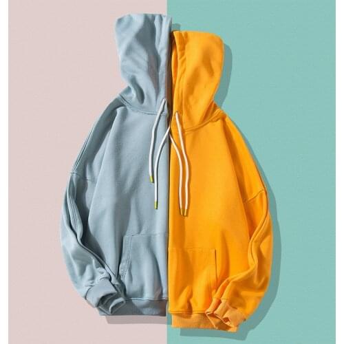 Womans Sweatshirts Solid 12 Colors Korean Female Hooded Pullovers 2020 Cotton Thicken Warm Oversized Couple Hoodies Women