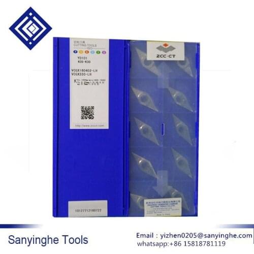 High quality 10pcs/lots YBG202 VCGX160402-LH CNC Carbide Turning Inserts CNC Blade Lathe Tools
