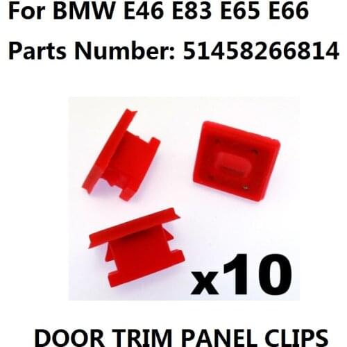 10x For BMW Dashboard Trim Strip Grommet. Red Clips for Dash Insert. E46 E83 E65 E66