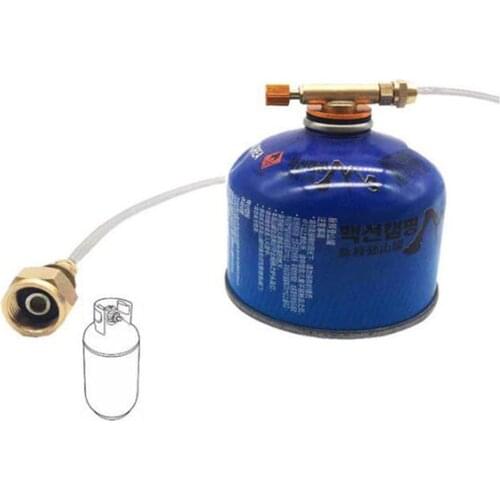 Outdoor Gas Stove Refill Adapter Camping Hiking Gas Stove Trachea for Long Flat Cylinder Tank Tourist Camping Equipment