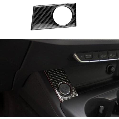Car accessories 100% Carbon Fiber Front Engine Start Button Panel Cover Trim For Audi A5 2018 & A4 B9 2017-2018