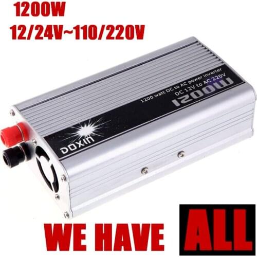Car Power Inverter converter USB Charger 1200W DC 12 24V to AC 110 220V Portable Voltage Transformer modified sine wave
