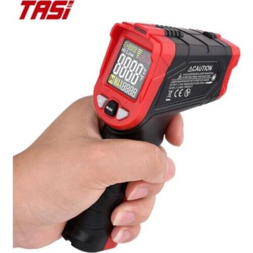 TASI TA601A/B/C Digital Infrared Thermometer Laser Positioning Temperature Meter VA Color LCD Light Alarm Non-Contact Termometro