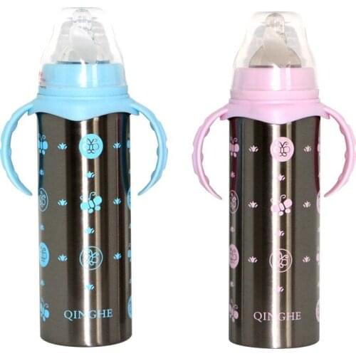 Kids Thermos Baby Bottle Insulation Cup Feeding Bottles For Water Milk Stainless Steel Cups For Newborn Infant Baby Travel Cups