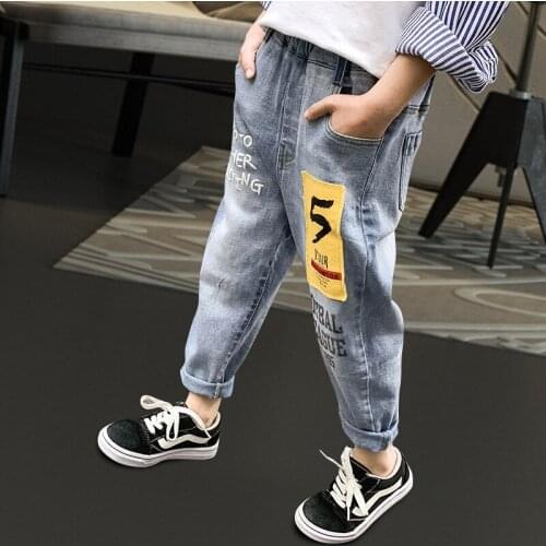 Kids Pants Girls Toddler Boys Jeans Thick Children Jeans for Boys Jeans Kids Boy Casual Denim Pants Toddler Kids Clothing 5-14Y