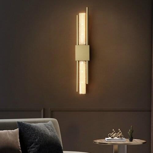 Villa Hall Long Led Wall Light Led Strip Arandela Aisle Sofa Side Acryl Wall Lamp Bedroom Living Room Large Wall Sconce Fixtures