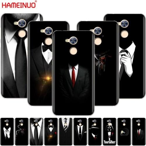 HAMEINUO Dark Suit Mystery Man Cover phone Case for Huawei Honor 10 V10 4A 5A 6A 7A 6C 6X 7X 8 9 LITE