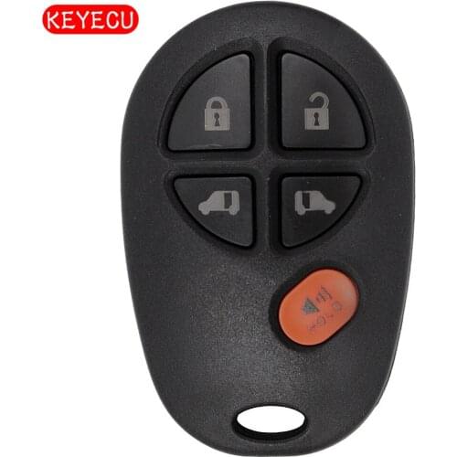 Keyecu XHORSE for Toyota Type Universal Remote Key Fob 5 Button for VVDI Key Tool VVDI2 (English Version)
