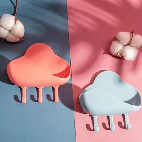 ​Bathroom Shower Soap Box Dish Storage Suction Cup Corner Cloud Shape Soap Holder Shower Hanger Bathroom supplies Storage Rack