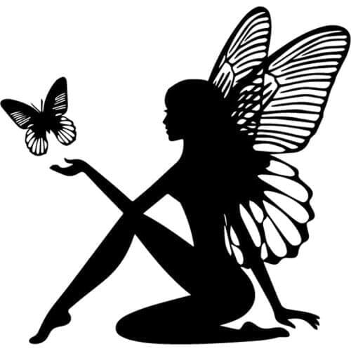 Beautiful Butterfly Fairy Fantasy Car Decal Body Decoration Personality PVC Waterproof Sunscreen Car Sticker Apply To Car Window