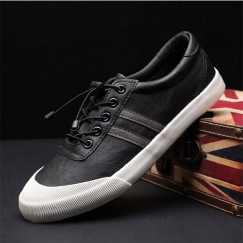 Casual Leather Shoes Men Original Classic Sneaker Men Lofers Fashion Waterproof Comfy Outdoor Slip on Leather Sneakers for Man