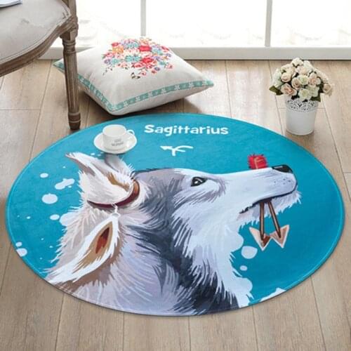 Cartoon Round Rug Kids Room Computer Chair Mat For Living Room Big Area Rugs Bedroom Home Carpet Decorate Carpets Bathroom For