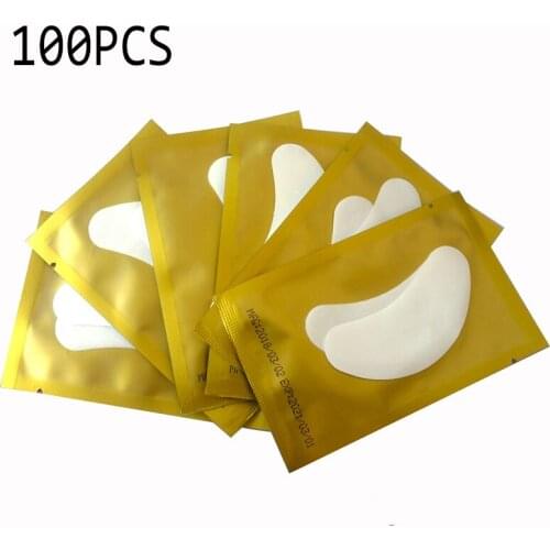 Hot 100 Pairs Graft Eyelashes Under Pads Patches New Eyelash Extension Lint Free Pad Eyes Extension Tip Sticker Makeup Tool