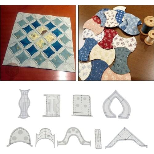 Multifunction Quilting Template Patchwork Ruler Tailor DIY Measure Craft Kit