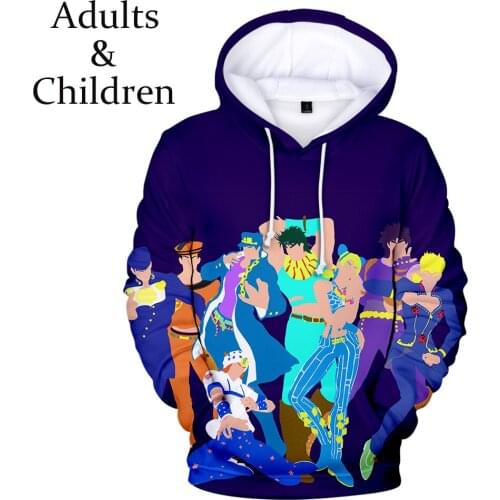 Fashion JOJO Casual Popular Harajuku Children kids 3D Hoodies JOJO boys girls Hooded Men women Autumn 3D children Sweatshirts