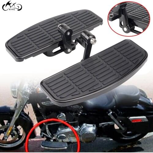 2Pcs Motorcycle Black Adjustable Front Rear Passenger Floorboard Footboards Footrest For Harley Touring Sportster 883 1200 Dyna