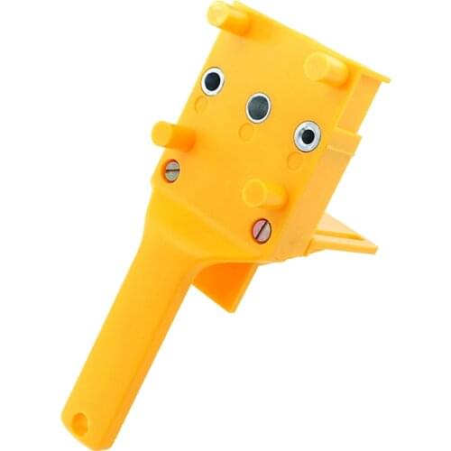 Drill Guide Locator Jig 6/8/10mm Handheld Pocket Hole Jig Set Woodworking Wood Dowel Self-Centering Puncher Doweling Jig 12