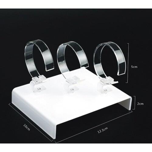K3ND New Watch Display Rack Jewelry Holder Three Watches Acrylic Showcase Clear Stand