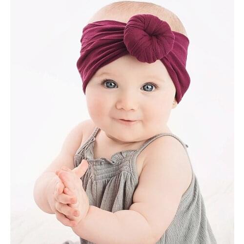 2019 NEW Nylon Donut Baby Headband turban Elastic Hair Bands Kids Birthday Party Gifts Hair Accessories