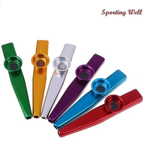Simple Design Lightweight Kazoo Aluminum Alloy Metal For Guitar Instrument Music Lovers Instrument 12cm 6 Colors Optional