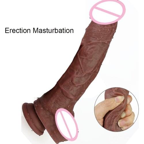 Realistic Liquid Silicone Dildo Perfect Size Big Erection Penis Sex Toys For Couples Strapon Vagina Massage Female Masturbation
