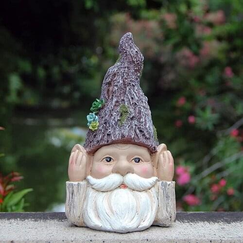 Garden Gnomes Statue Hear No Evil See No Evil Speak No Evil Gnome Desktop Ornament Home Living Room Decoration TS2