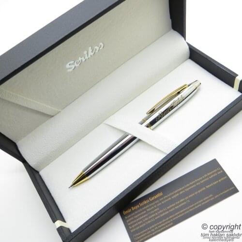 Scrikss 35 Gold Chrome Versatil Pen | Scrikss Pen | İsme Special Pen | Gift Pen