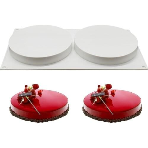 Silicone 2 Holes Round Sandwich Molds Chocolates Cake Decorating Tools Mold For Fillings Mould Dessert Pastry Bakeware