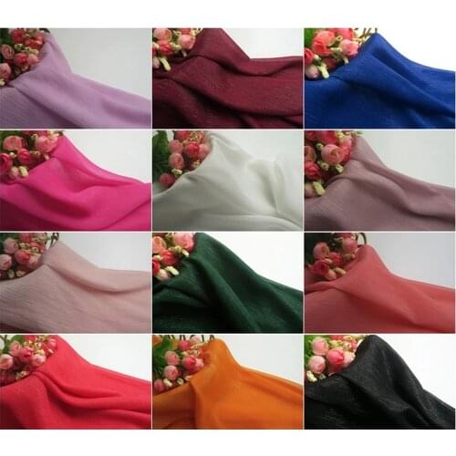 Blue Sequin Chiffon Fabric Silver Silk Crepe By The Meter Per for Skirt Skirt Clothes Sewing Summer Cloth Tulle Brocade Plain