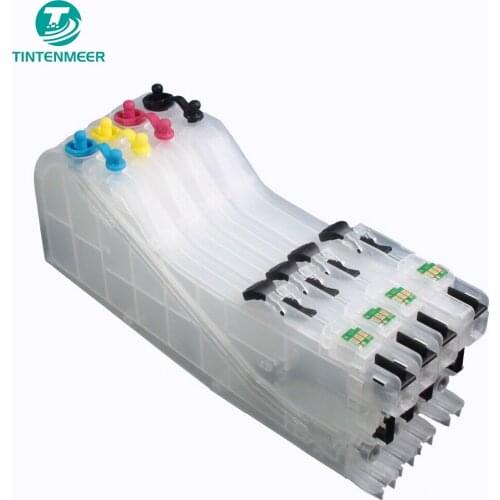 TINTENMEER refillable empty cartridge long version with auto reset chip LC 101 103 105 107 109 for MFC J245 J285 J4310 J4410