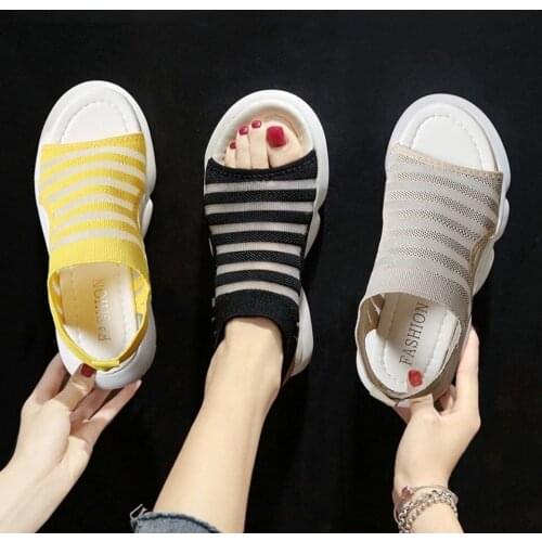 Shoes Women Slippers Sports Sandals Womens New Summer 2021 Fashion Red Flat Heel Womens Sandales Femmes