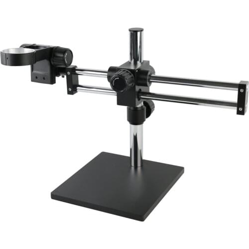 Universal Double Arm Boom Stand Microscope Bracket Adjustable Diameter 76mm Holder For Binocular Trinocular Stereo Microscope