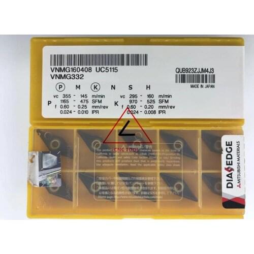 VNMG 160408 UC5115 10pcs original Mitsubishi turning insert DIAEDGE