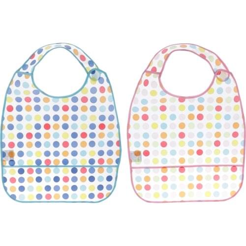 Waterproof Adult Mealtime Clothes Protector Bib Dining Aid 42 X 35CM