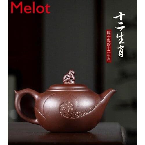Yixing purple clay teapot suit original mine old purple clay master pure handmade Kung Fu tea set large capacity teapot
