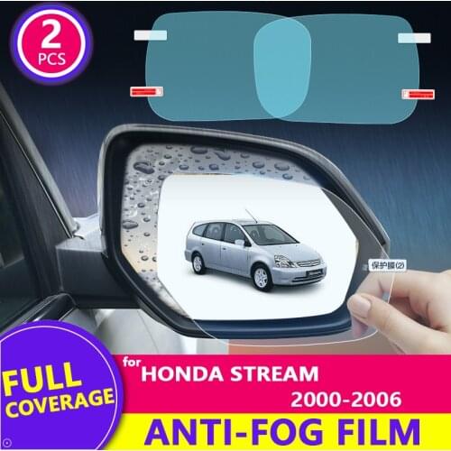 For Honda Stream 2000-2006 RN1-RN5 Full Cover Rearview Mirror HD Film Anti-Fog Rainproof Auto Mirror Sticker Car Accessories