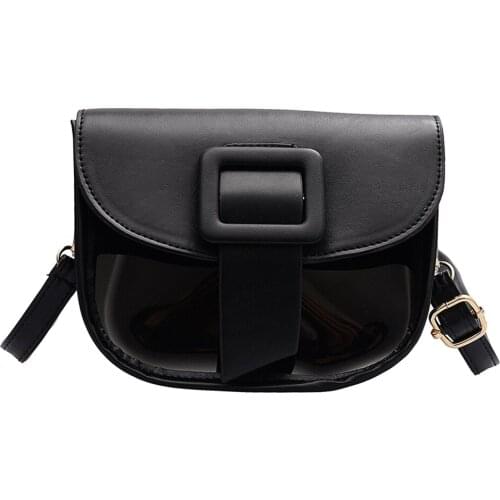 Ladies Casual Style Crossbody Bag with Magnetic Buckle Women Stylish Color Block Shoulder Bag PU Leather Portable Messenger Bag