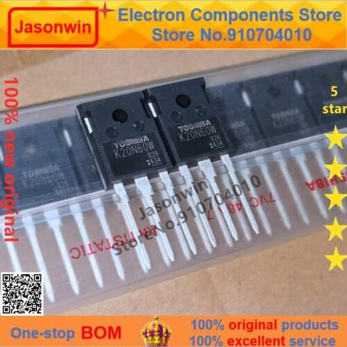 100% nuevo 50 unids/lote original MOSFET TK20N60W K20N60W TO-247 20A600V Transistor