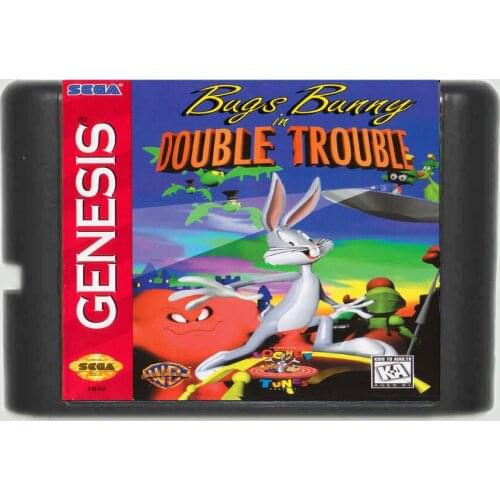Bugs Bunny Double Trouble 16 bit MD Game Card For 16 bit Sega MegaDrive Genesis game console