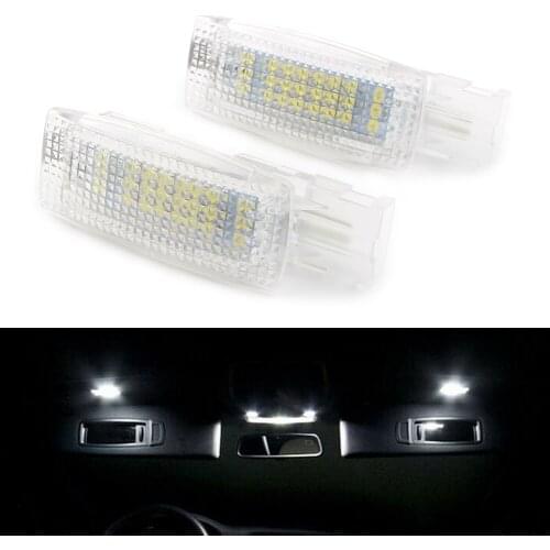 2Pcs Car Interior Visor Vanity Mirror LED Light For VW Golf MK4 MK5 MK6 GTi Jetta Passat Beetle Polo Phaeton Tiguan Touran etc