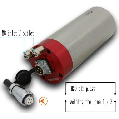 220v 1.5KW spindle water cooling CNC spindle motor ER16 Water-Cooled Spindle Motor for engraving machine 80x195mm 4 Bearing