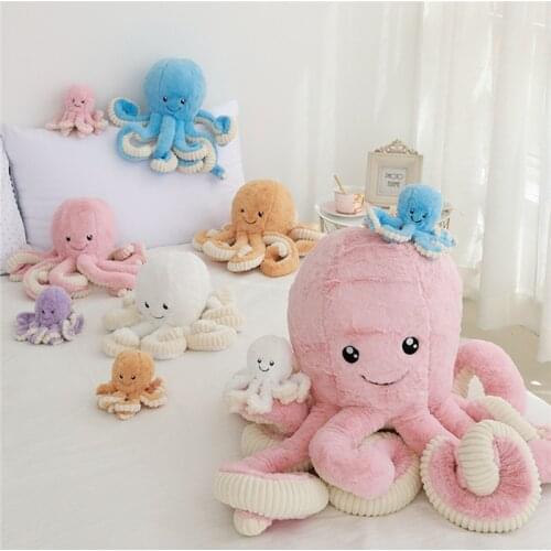 40-80cm Giant Lovely Simulation octopus Pendant Plush Stuffed Toy Soft Animal Home Accessories Cute Animal Doll Children Gifts