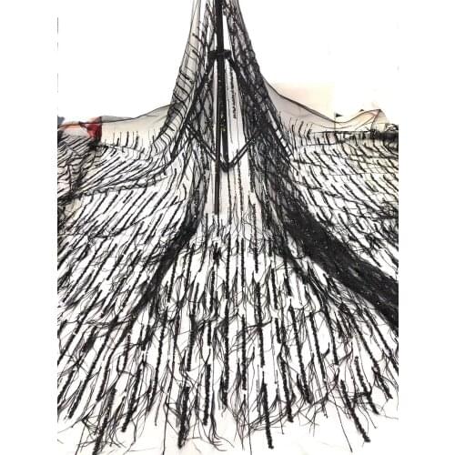 African Tulle Lace Fabric with feather Luxury African French Lace Fabric with best Quality J-566837